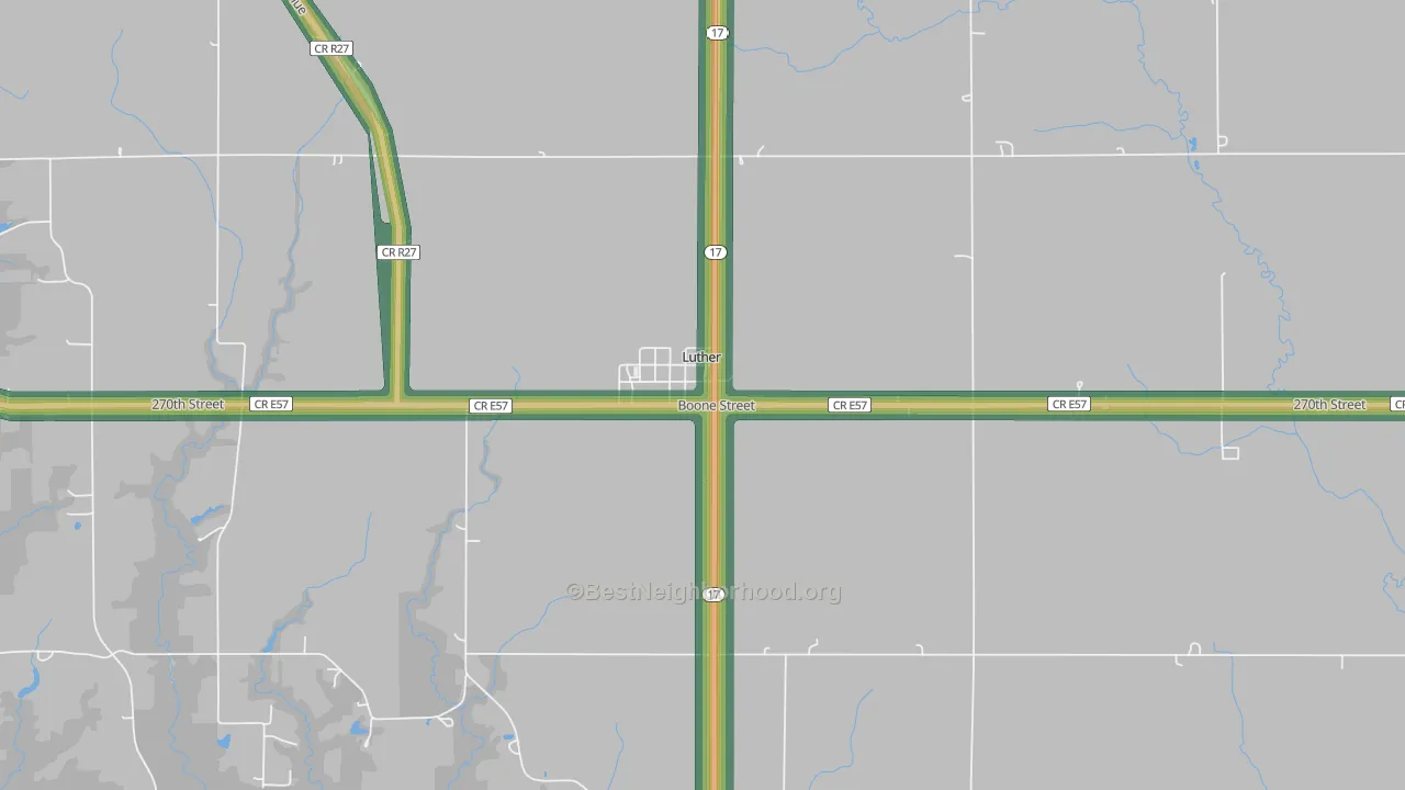50152, IA Map of Noise Levels in 50152