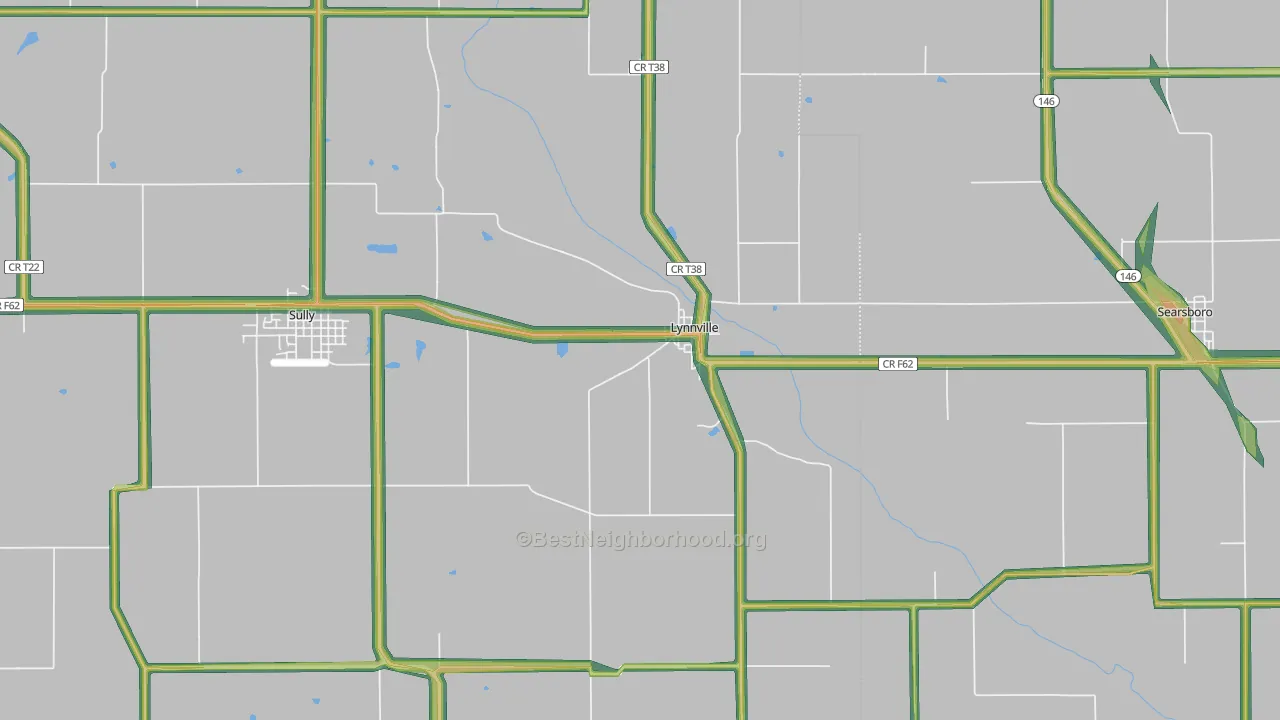 50153, IA Map of Noise Levels in 50153