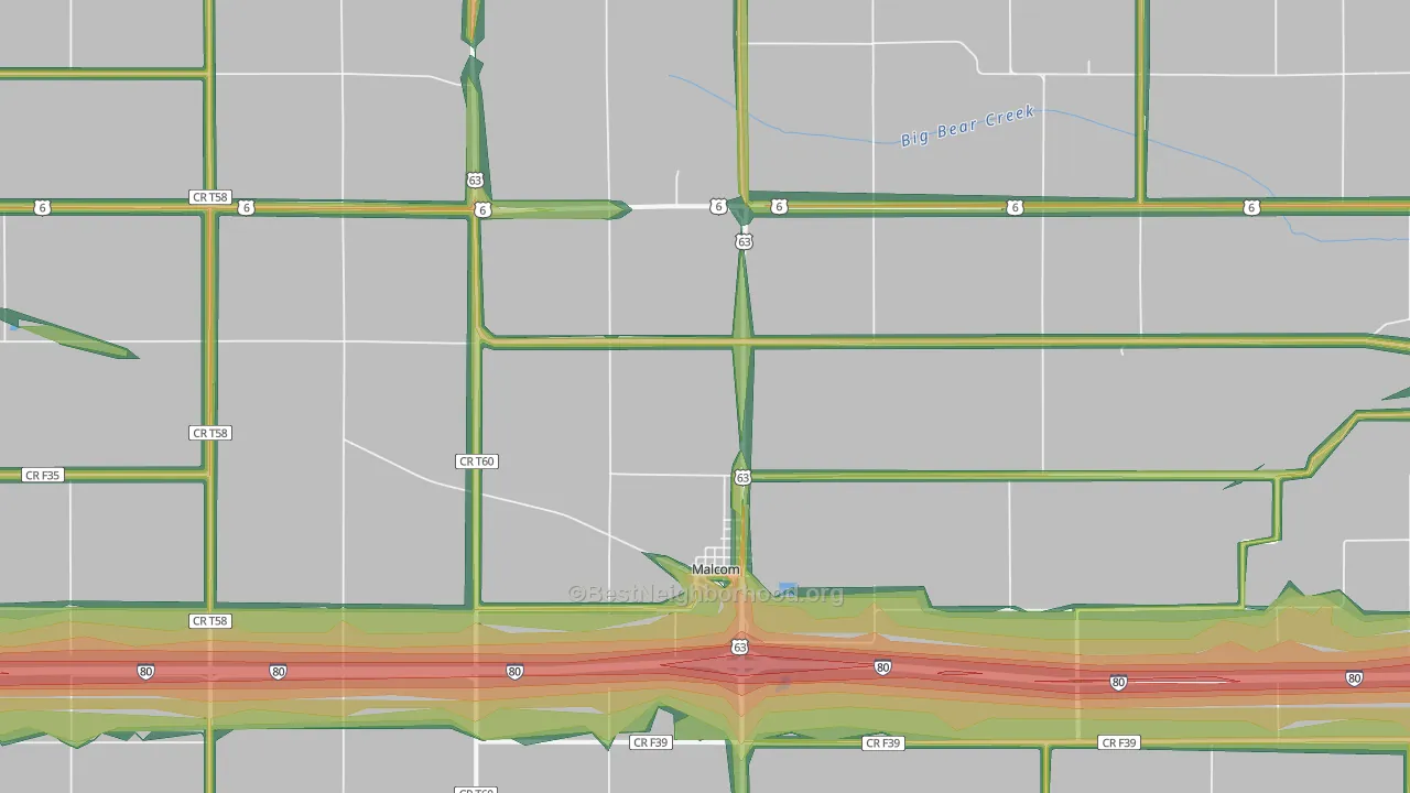 50157, IA Map of Noise Levels in 50157