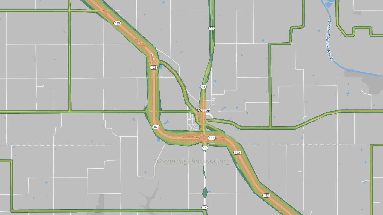 50170, IA Map of Noise Levels in 50170