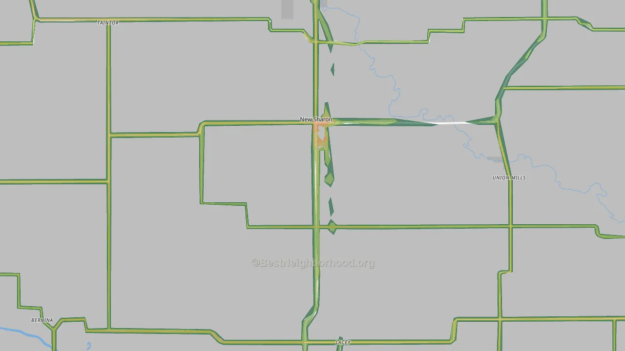 50207, IA Map of Noise Levels in 50207