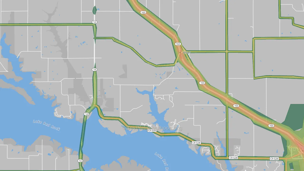 50214, IA Map of Noise Levels in 50214