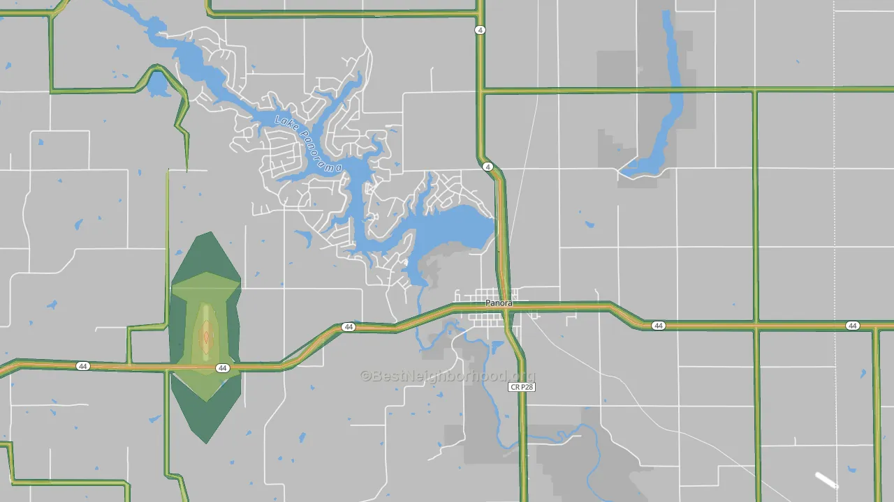 50216, IA Map of Noise Levels in 50216