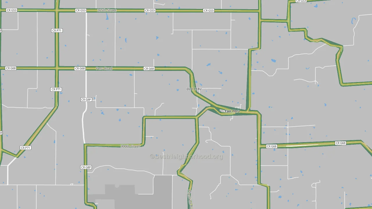 50222, IA Map of Noise Levels in 50222