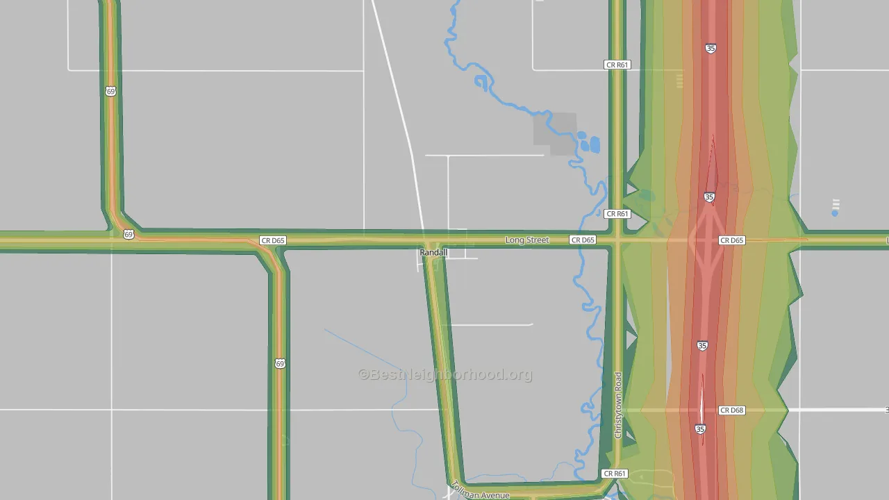 50231, IA Map of Noise Levels in 50231