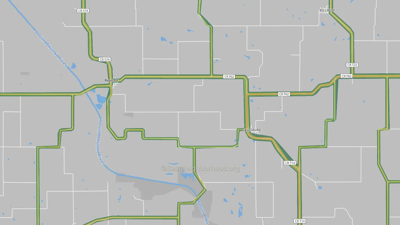 50232, IA Map of Noise Levels in 50232