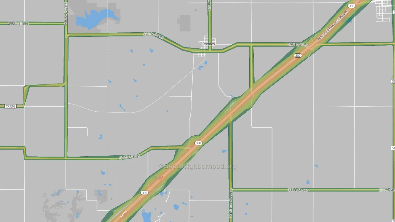 50234, IA Map of Noise Levels in 50234