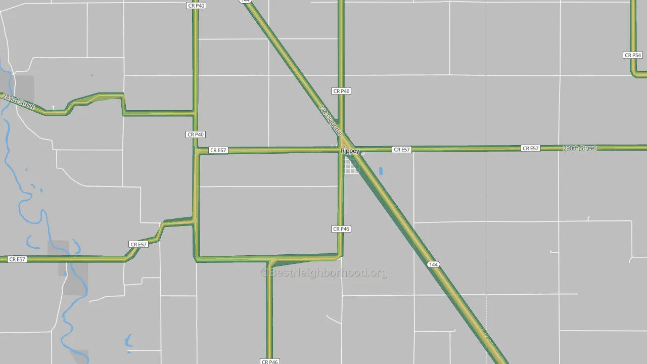 50235, IA Map of Noise Levels in 50235