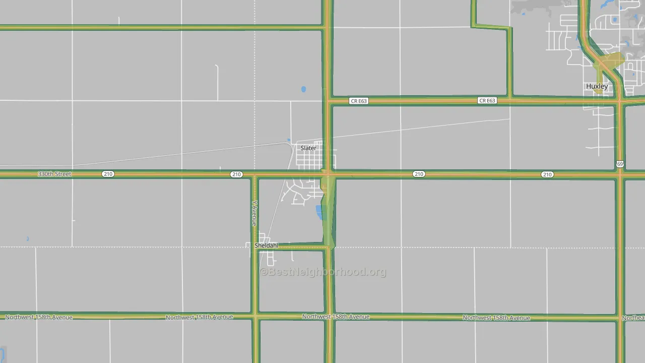 50244, IA Map of Noise Levels in 50244