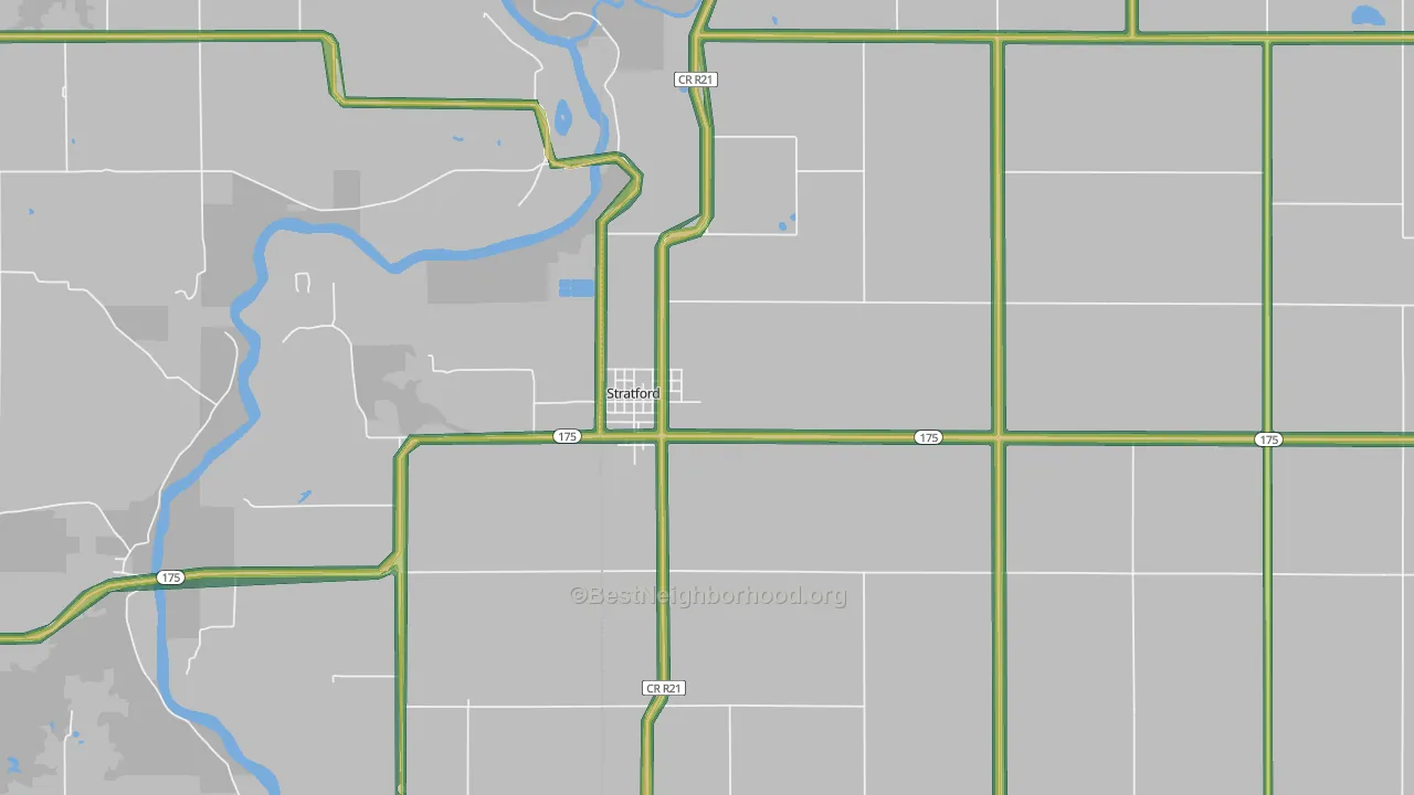 50249, IA Map of Noise Levels in 50249
