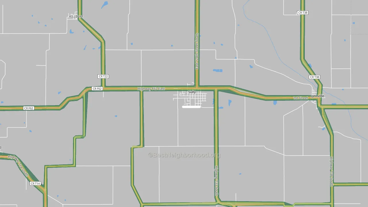 50251, IA Map of Noise Levels in 50251