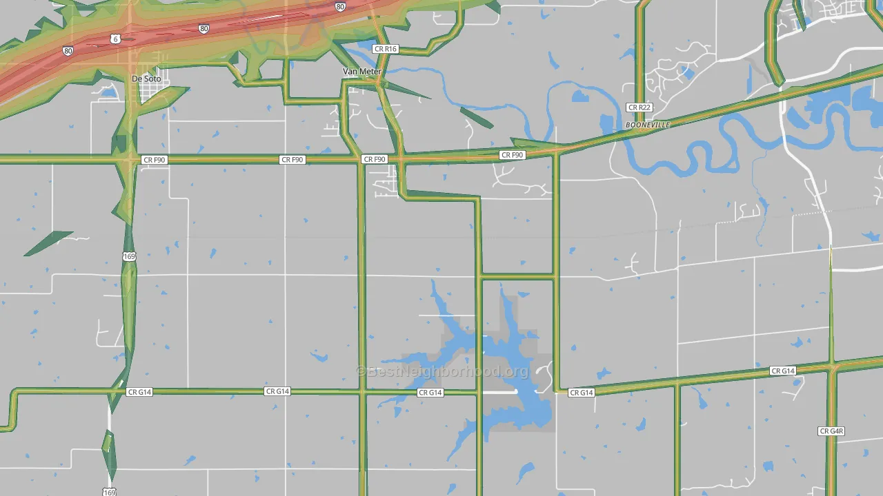 50261, IA Map of Noise Levels in 50261