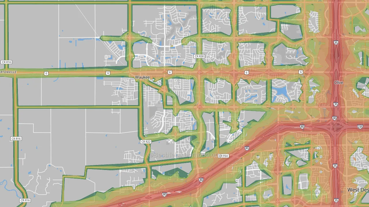 50263, IA Map of Noise Levels in 50263