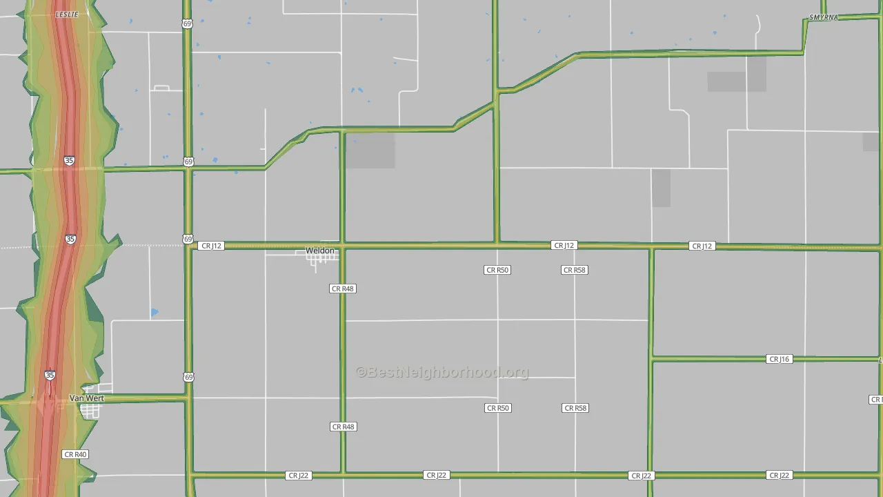 50264, IA Map of Noise Levels in 50264