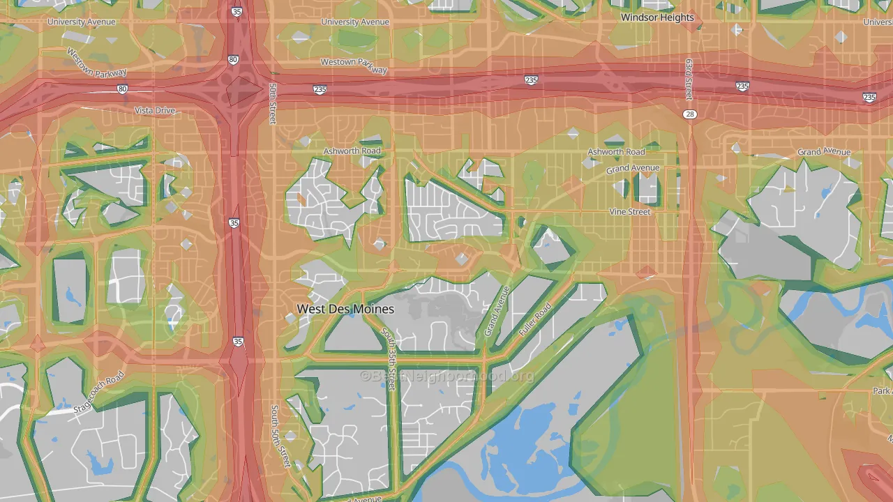 50265, IA Map of Noise Levels in 50265