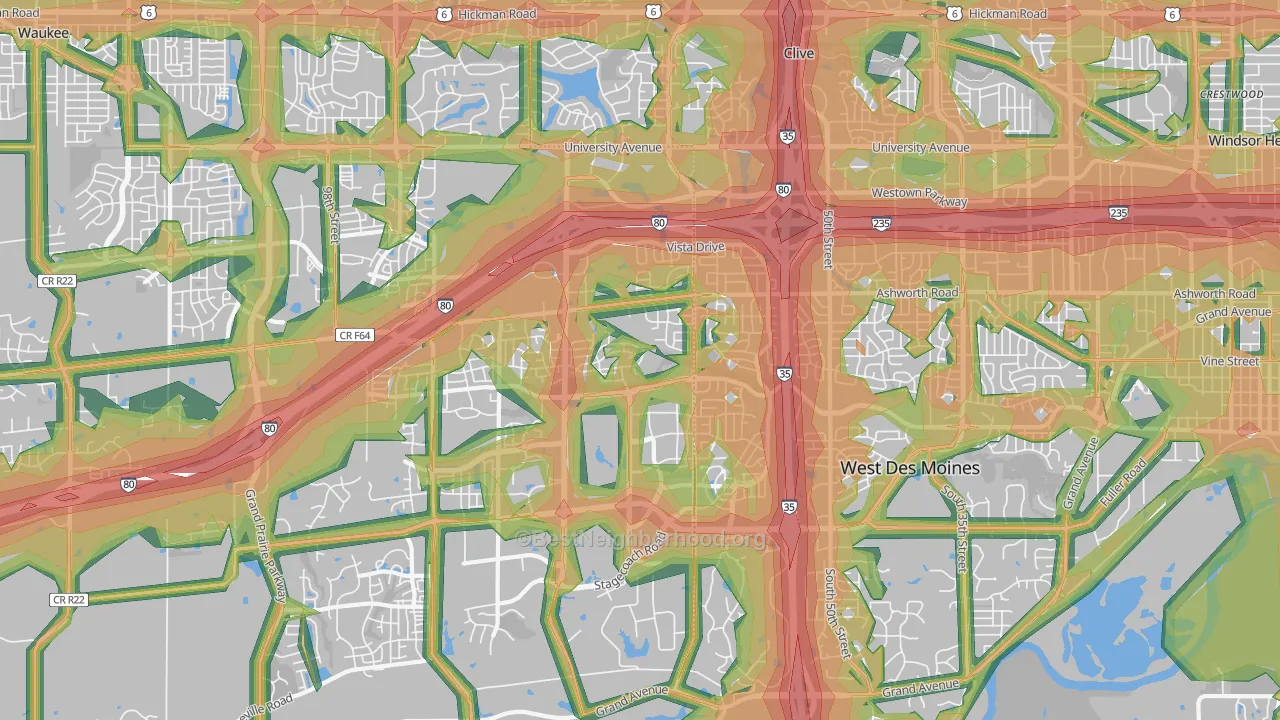 50266, IA Map of Noise Levels in 50266