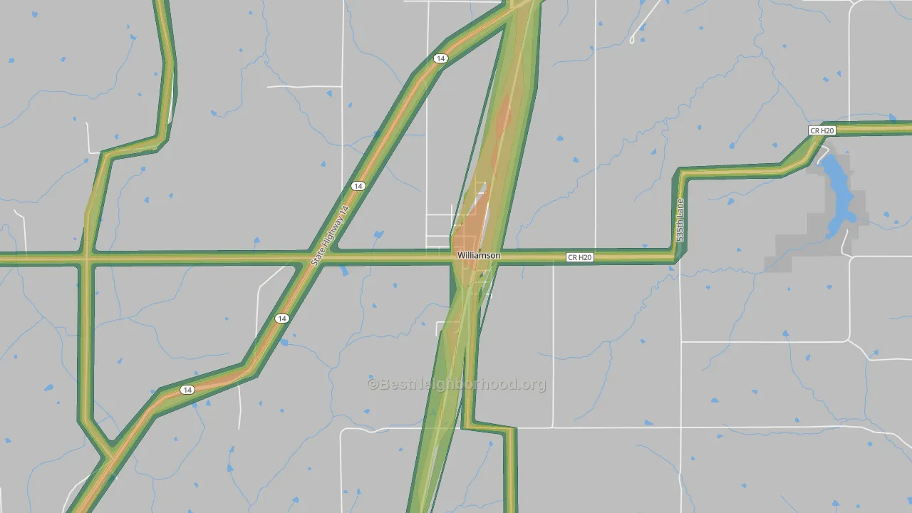 50272, IA Map of Noise Levels in 50272