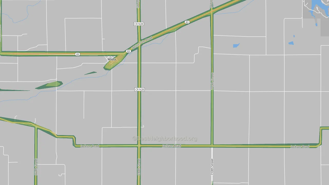 50274, IA Map of Noise Levels in 50274