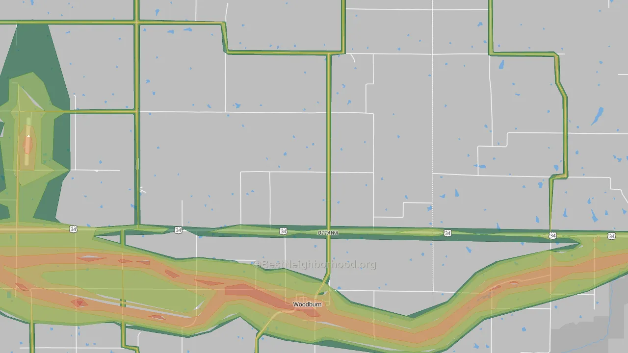 50275, IA Map of Noise Levels in 50275