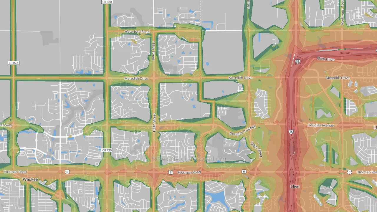 50323, IA Map of Noise Levels in 50323