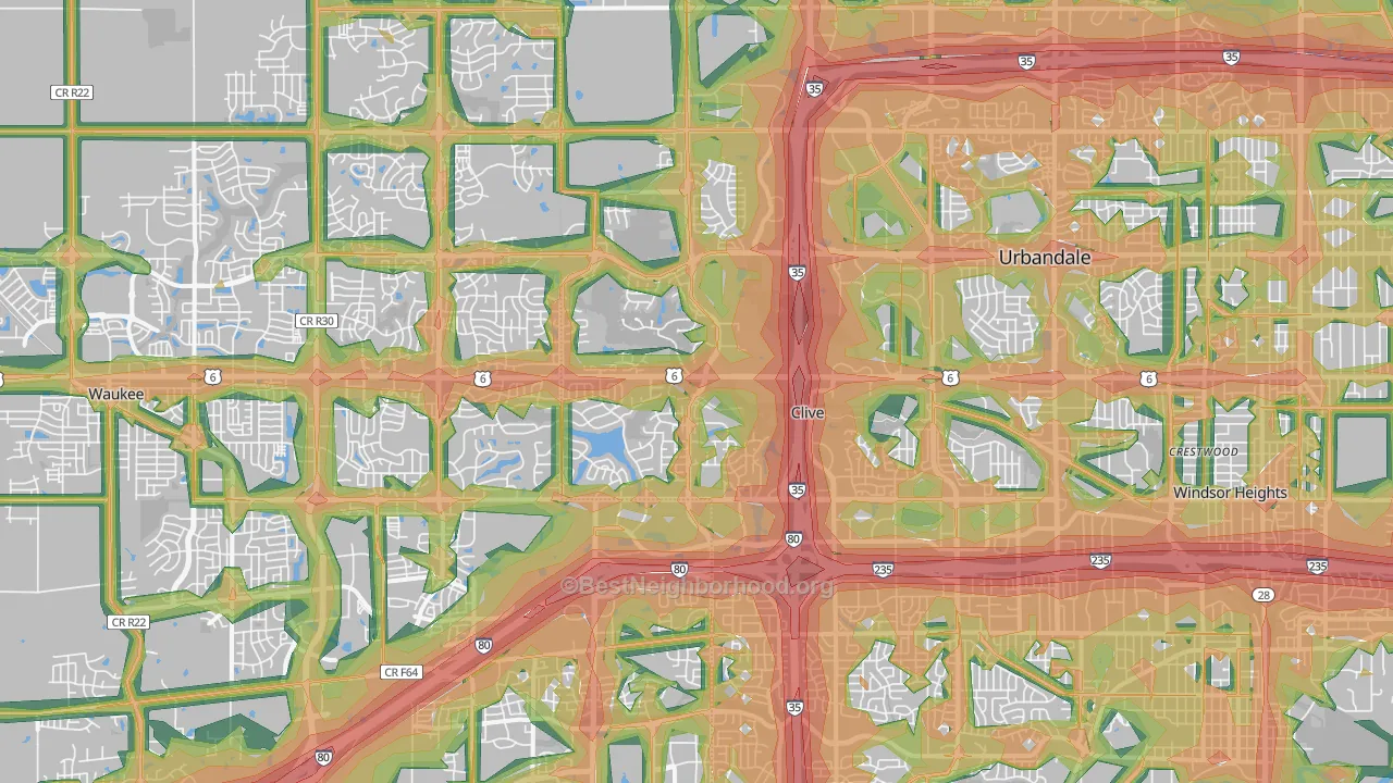 50325, IA Map of Noise Levels in 50325