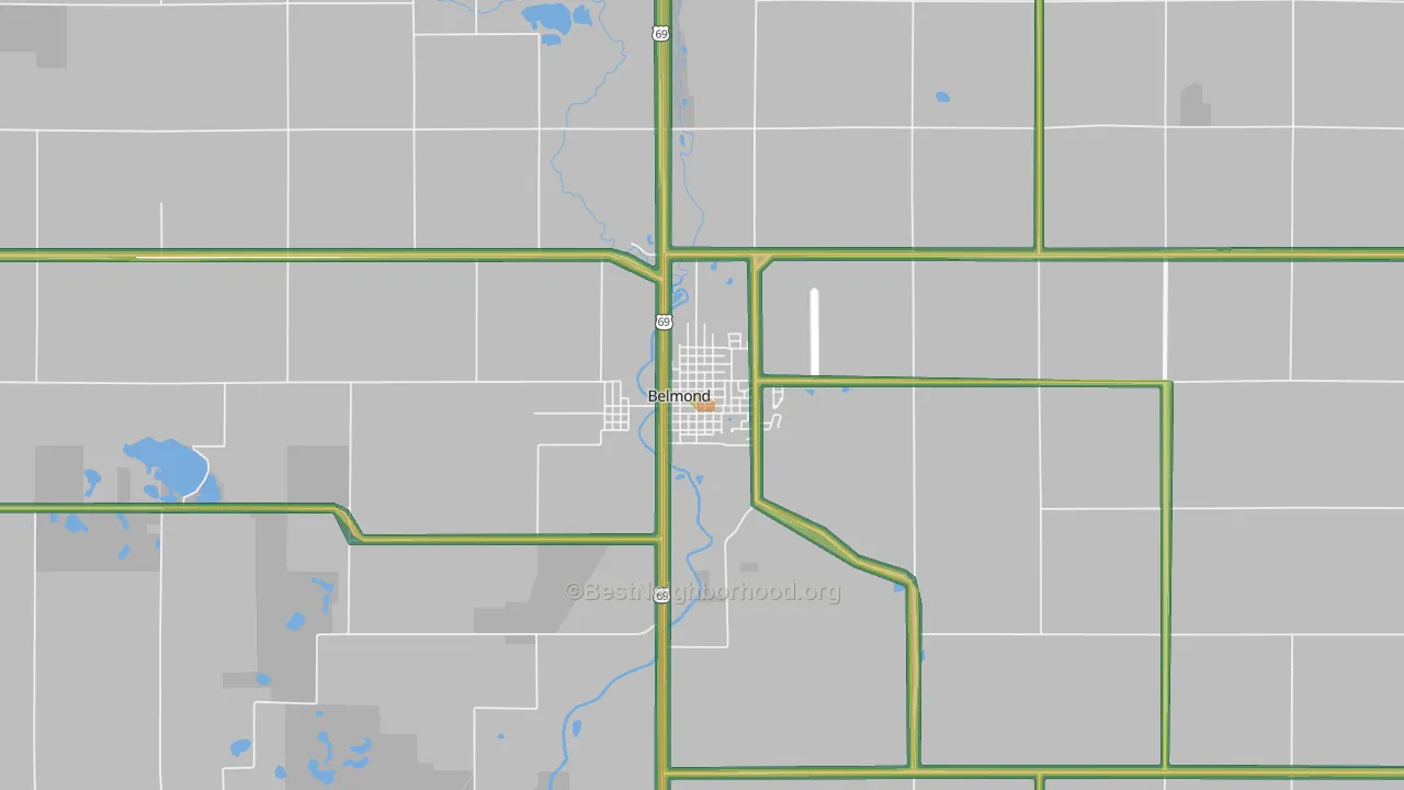 50421, IA Map of Noise Levels in 50421