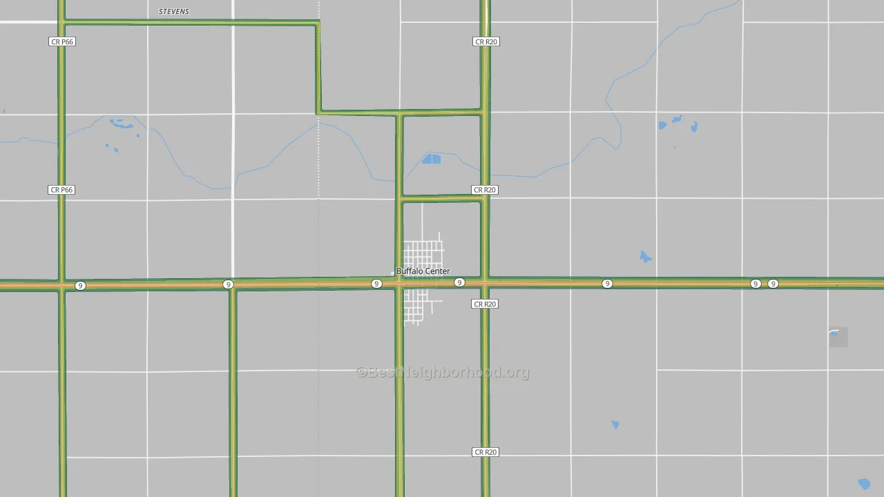 50424, IA Map of Noise Levels in 50424