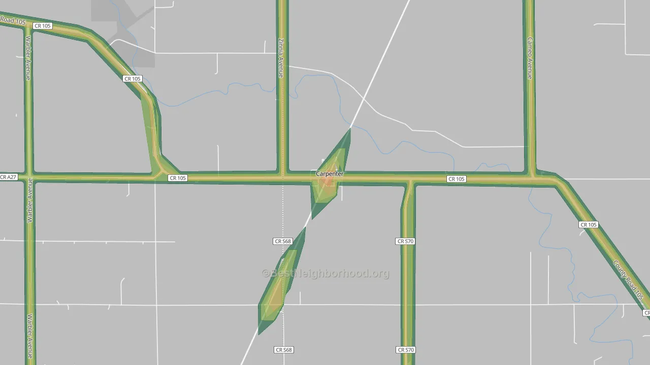 50426, IA Map of Noise Levels in 50426