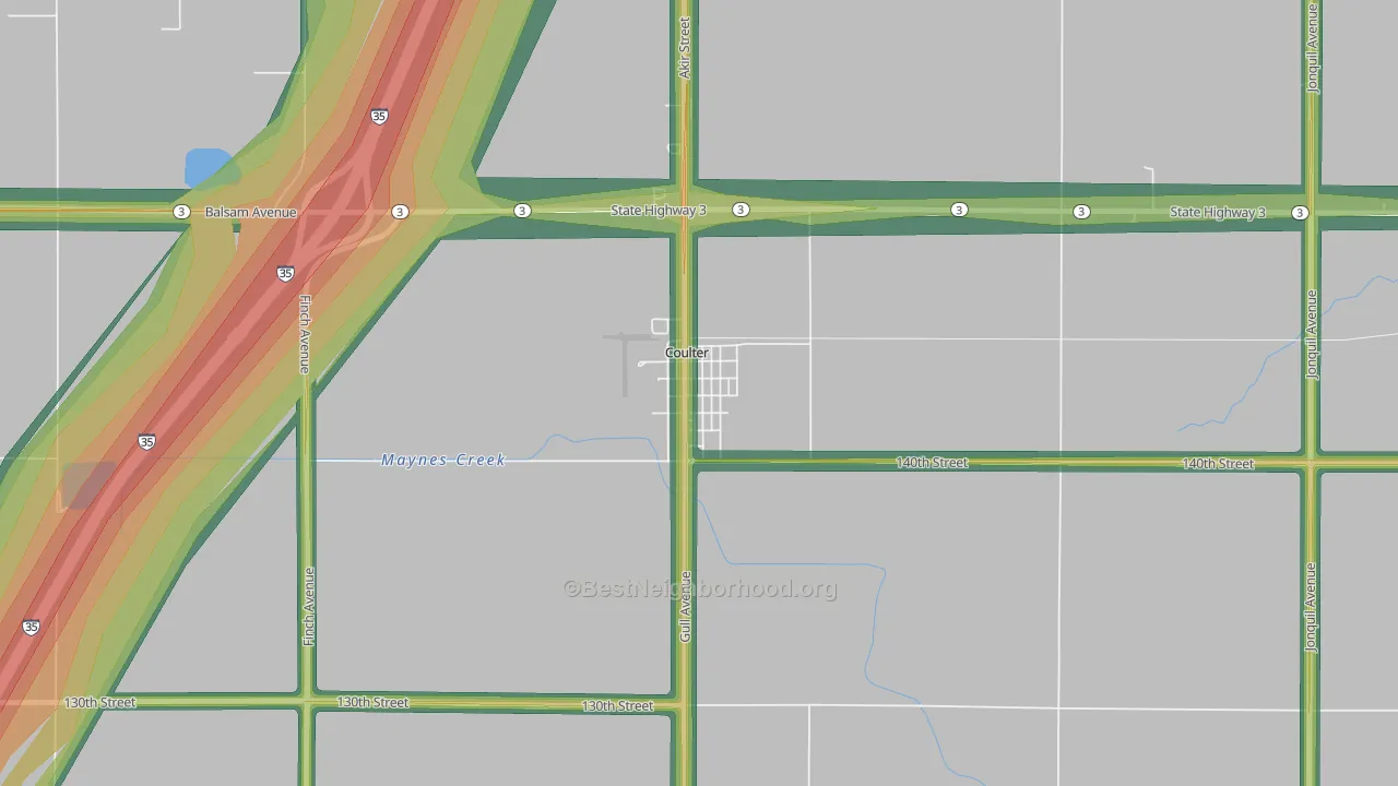 50431, IA Map of Noise Levels in 50431