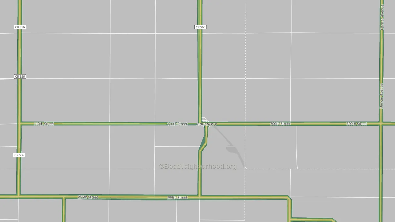 50433, IA Map of Noise Levels in 50433
