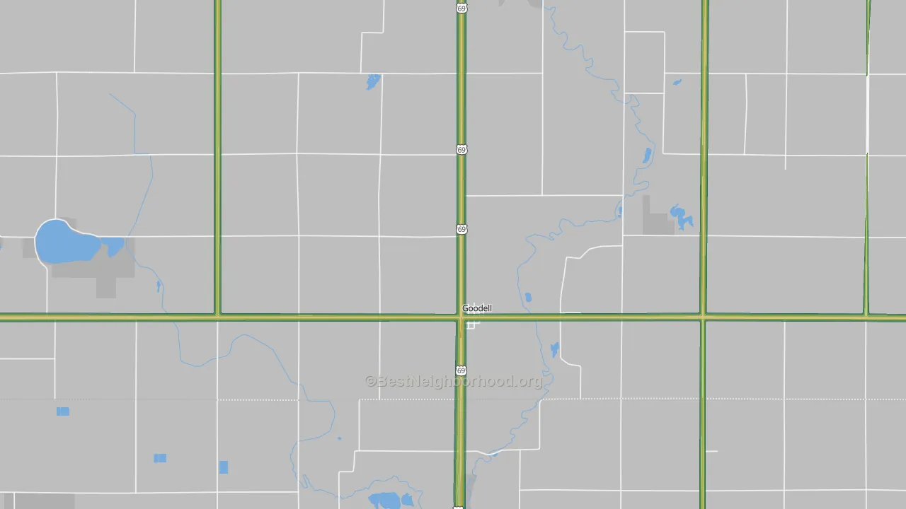 50439, IA Map of Noise Levels in 50439