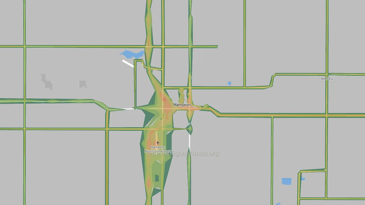 50441, IA Map of Noise Levels in 50441