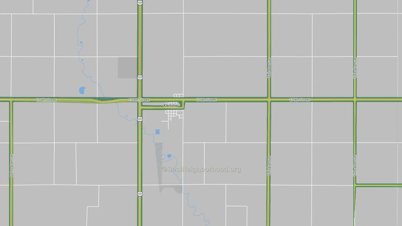 50449, IA Map of Noise Levels in 50449