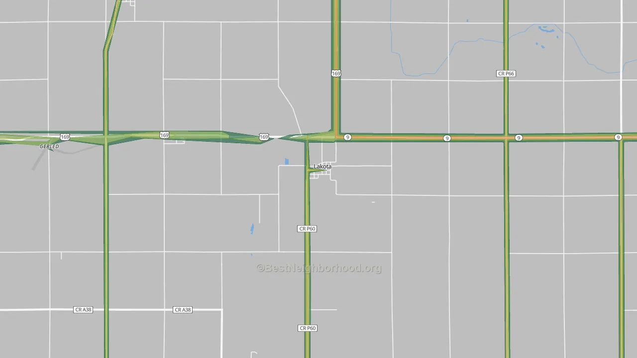 50451, IA Map of Noise Levels in 50451