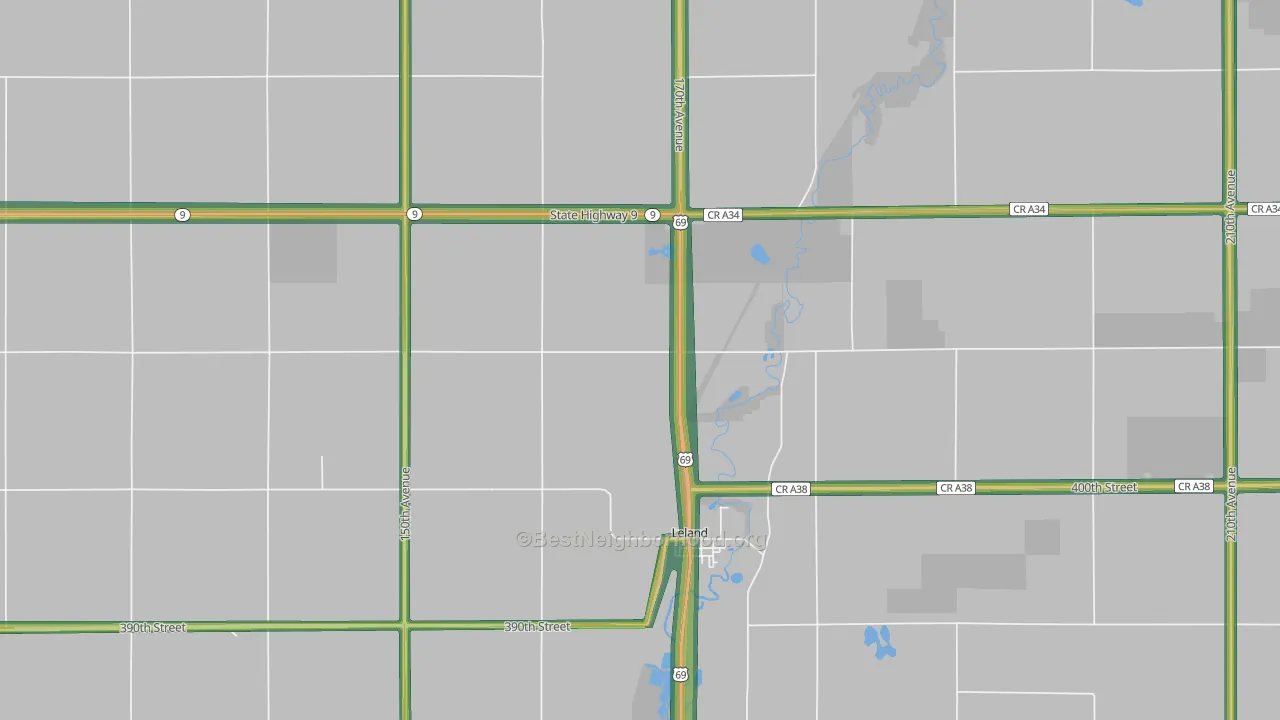 50453, IA Map of Noise Levels in 50453