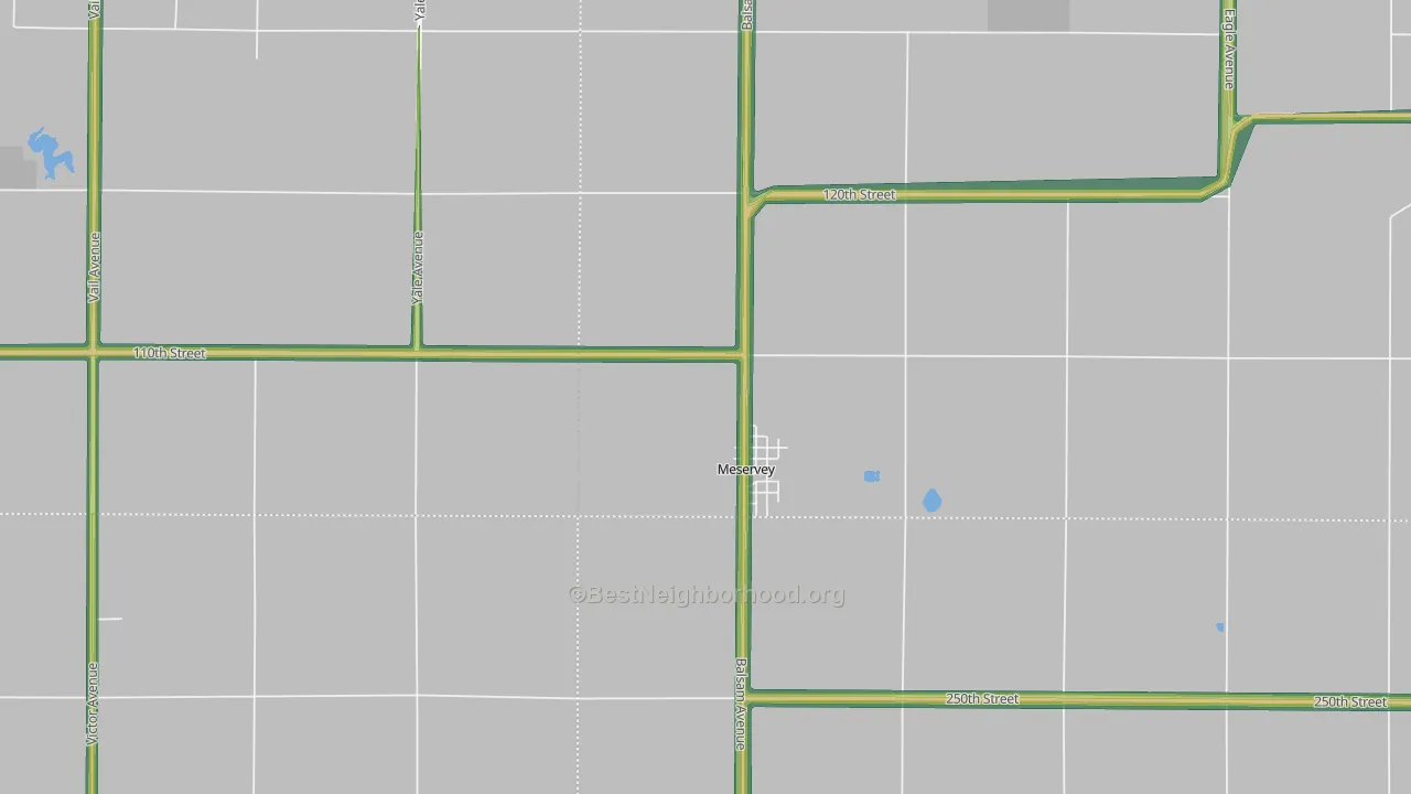 50457, IA Map of Noise Levels in 50457