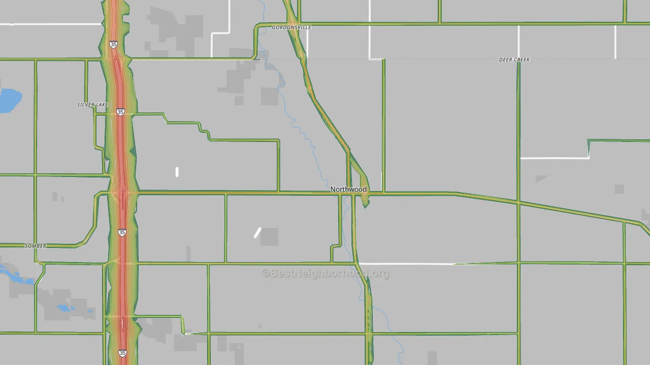 50459, IA Map of Noise Levels in 50459