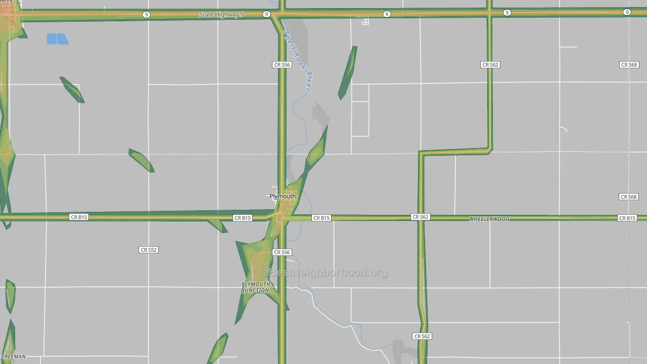 50464, IA Map of Noise Levels in 50464