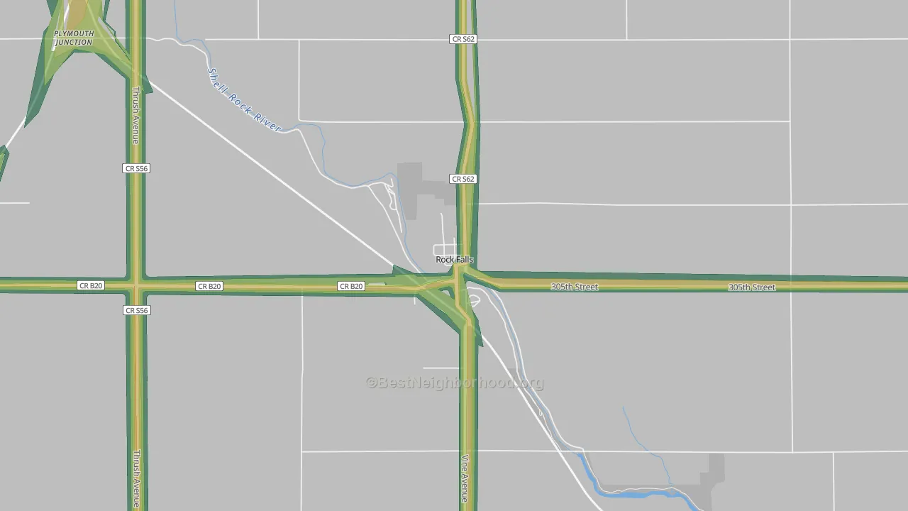 50467, IA Map of Noise Levels in 50467