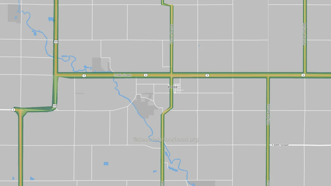 50470, IA Map of Noise Levels in 50470