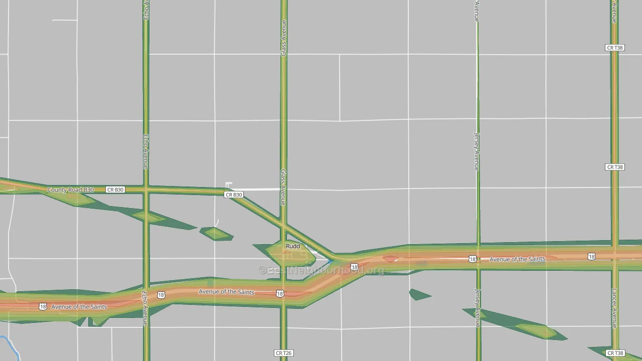 50471, IA Map of Noise Levels in 50471