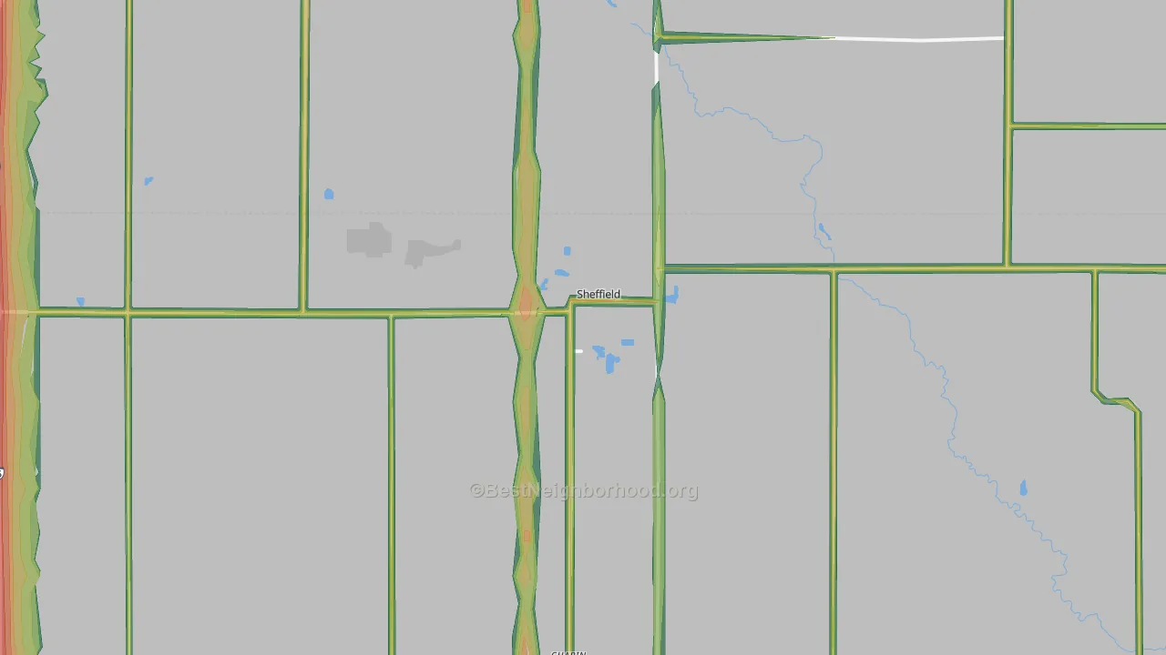 50475, IA Map of Noise Levels in 50475