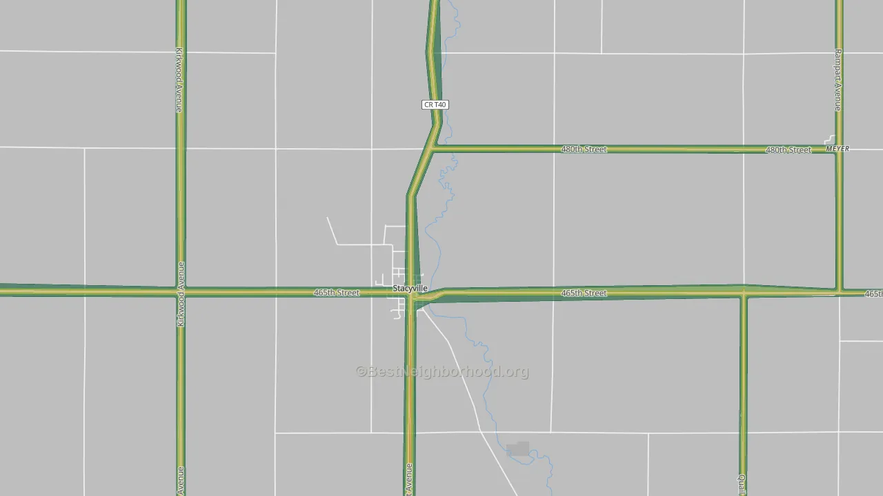 50476, IA Map of Noise Levels in 50476