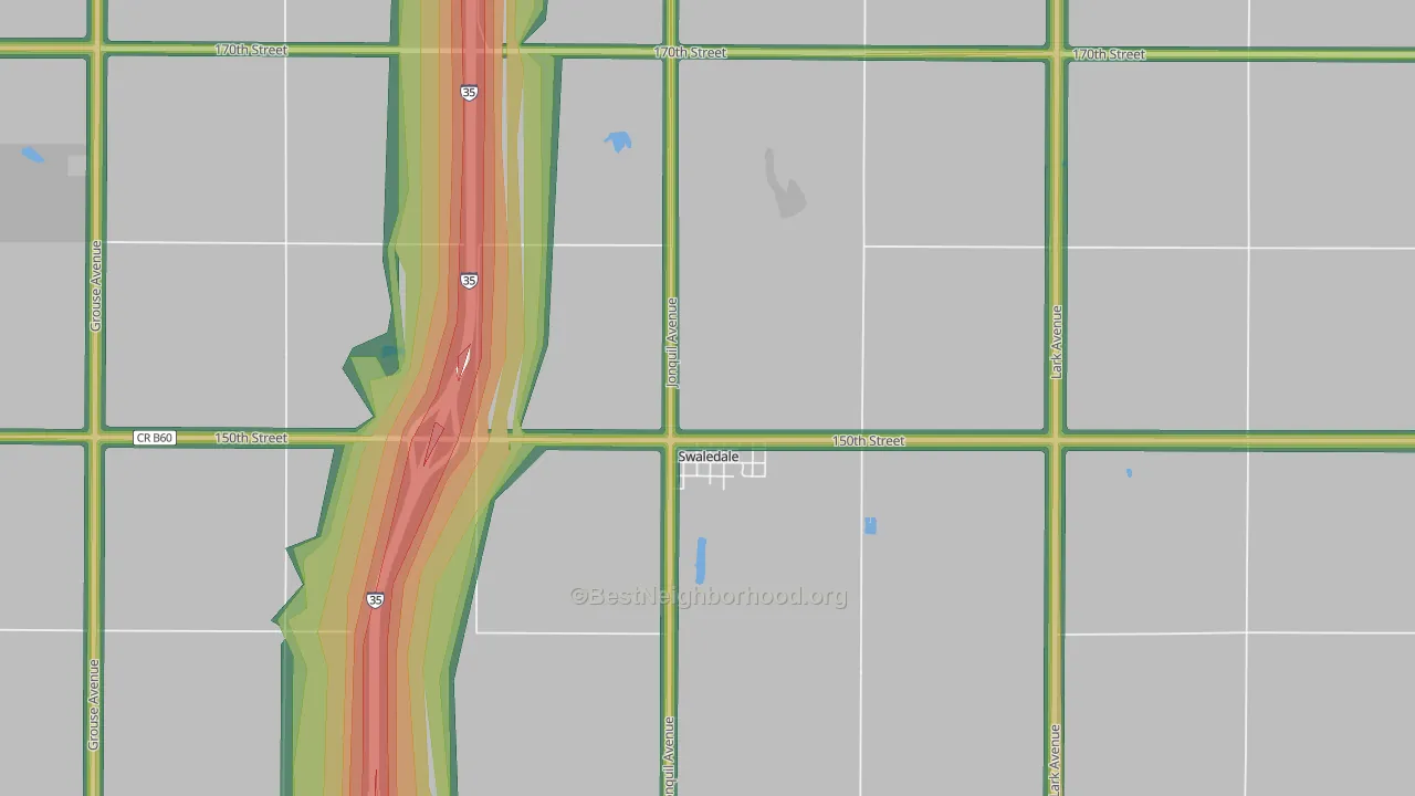 50477, IA Map of Noise Levels in 50477
