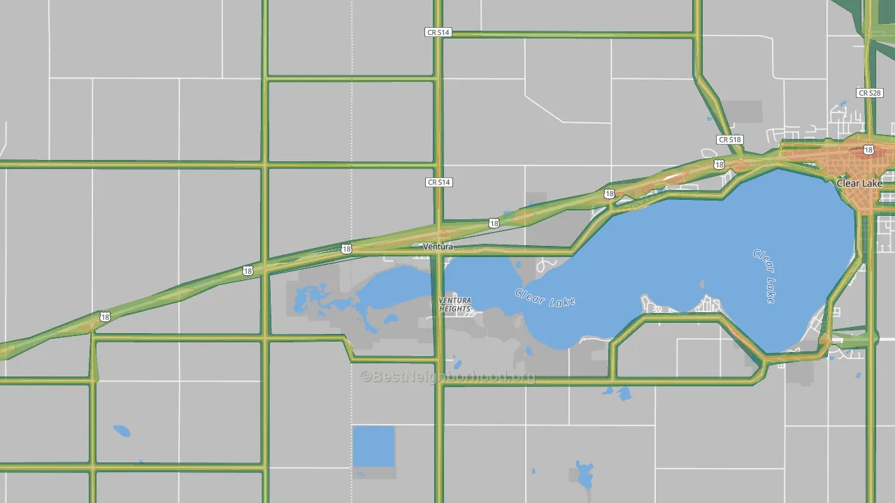 50482, IA Map of Noise Levels in 50482