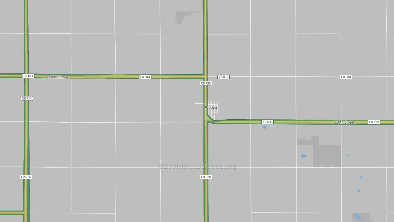 50484, IA Map of Noise Levels in 50484