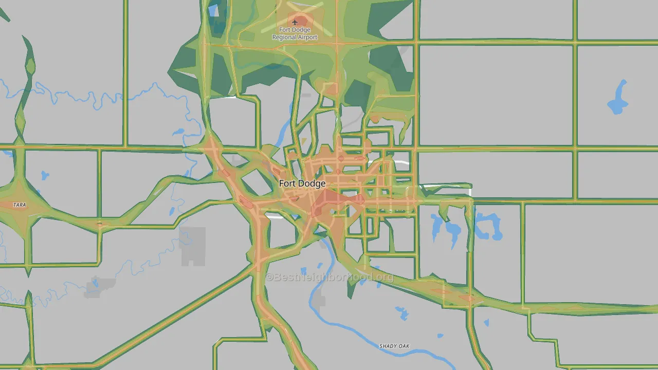 50501, IA Map of Noise Levels in 50501