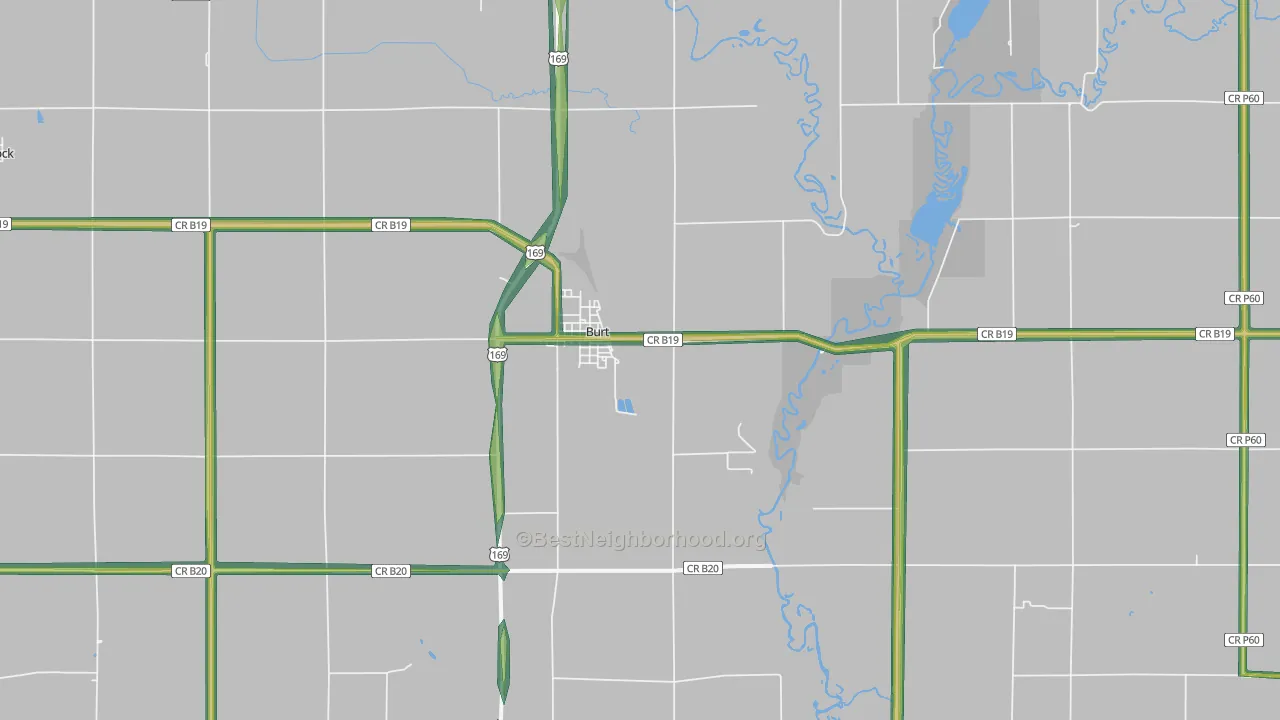 50522, IA Map of Noise Levels in 50522