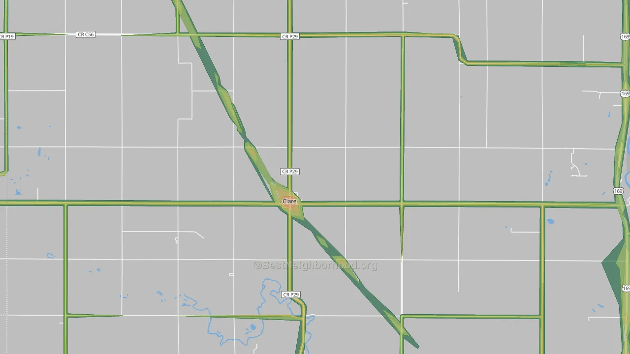 50524, IA Map of Noise Levels in 50524