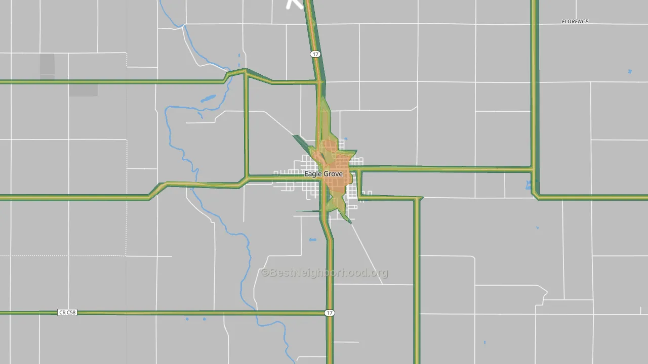 50533, IA Map of Noise Levels in 50533